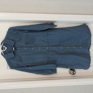 Levi's cotton button down Western 3/4 sleeve dress size L